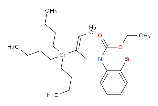 (E)-乙基 (2-溴苯基)(2-(三丁基锡基)丁-2-烯-1-基)氨基甲酸酯