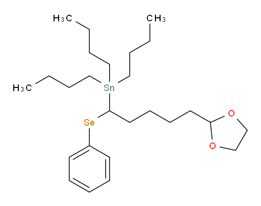 (5-(1,3-二氧杂环戊烷-2-基)-1-(苯基硒基)戊基)三丁基锡烷