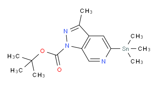 叔丁基 3-甲基-5-(三甲基锡基)-1H-吡唑并[3,4-c]吡啶-1-甲酸酯