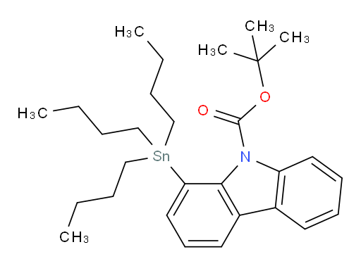 叔丁基 1-(三丁基锡基)-9H-咔唑-9-甲酸酯