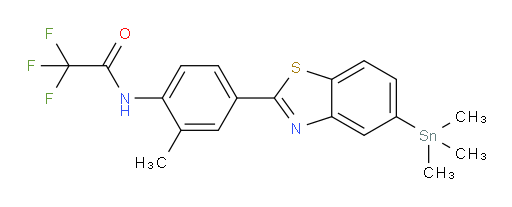 2,2,2-三氟-N-(2-甲基-4-(5-(三甲基锡基)苯并[d]噻唑-2-基)苯基)乙酰胺