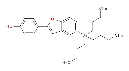 4-(5-(三丁基锡基)苯并呋喃-2-基)苯酚
