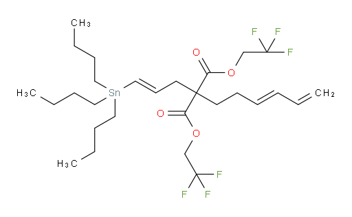 双(2,2,2-三氟乙基) 2-((E)-六-3,5-二烯-1-基)-2-((E)-3-(三丁基锡基)烯丙基)丙二酸酯