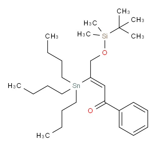 (Z)-4-((叔丁基二甲基sil氧基))-1-苯基-3-(三丁基锡基)丁-2-烯-1-酮