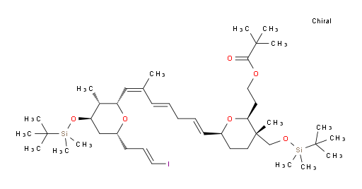 2-((2S,3S,6S)-6-((1E,4E,6Z)-7-((2S,3R,4R,6R)-4-((叔丁基二甲基sil氧基))-6-((E)-3-碘烯丙基)-3-甲基四氢-2H-吡喃-2-基)-6-甲基庚-1,4,6-三烯-1-基)-3-(((叔丁基二甲基sil氧基))甲基)-3-甲基四氢-2H-吡喃-2-基)乙基 特戊酸酯