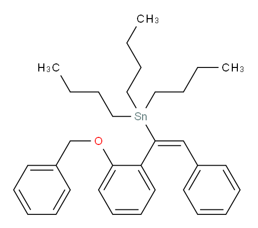 (E)-(1-(2-(苄氧基)苯基)-2-苯基乙烯基)三丁基锡烷