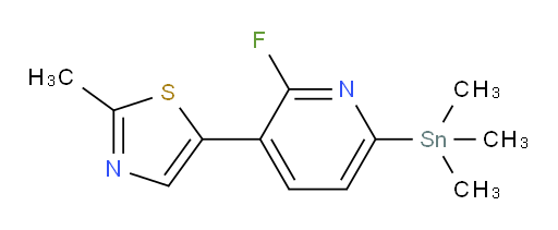 5-(2-fluoro-6-(trimethylstannyl)pyridin-3-yl)-2-methylthiazole
