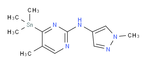 5-methyl-N-(1-methyl-1H-pyrazol-4-yl)-4-(trimethylstannyl)pyrimidin-2-amine