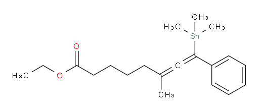 ethyl 6-methyl-8-phenyl-8-(trimethylstannyl)octa-6,7-dienoate