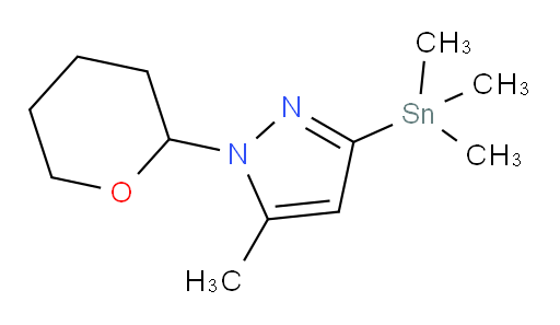 5-methyl-1-(tetrahydro-2H-pyran-2-yl)-3-(trimethylstannyl)-1H-pyrazole