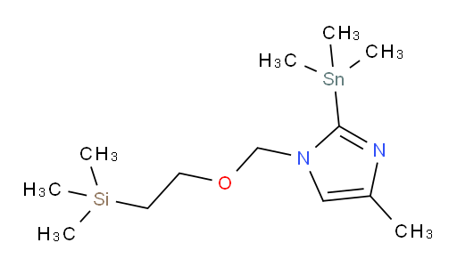 4-methyl-1-((2-(trimethylsilyl)ethoxy)methyl)-2-(trimethylstannyl)-1H-imidazole