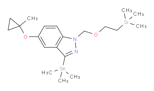 5-(1-methylcyclopropoxy)-1-((2-(trimethylsilyl)ethoxy)methyl)-3-(trimethylstannyl)-1H-indazole