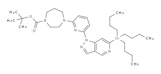 叔丁基 4-(6-(6-(三丁基锡基)-1H-吡唑并[4,3-c]吡啶-1-基)吡啶-2-基)-1,4-二氮杂环庚烷-1-甲酸酯