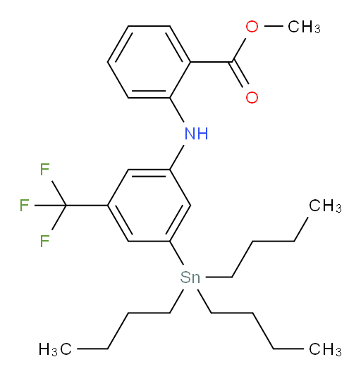 甲基 2-((3-(三丁基锡基)-5-(三氟甲基)苯基)氨基)苯甲酸酯