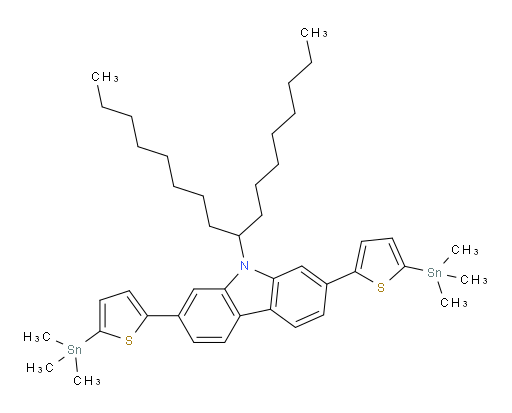 9-(十七烷-9-基)-2,7-双(5-(三甲基锡基)噻吩-2-基)-9H-咔唑