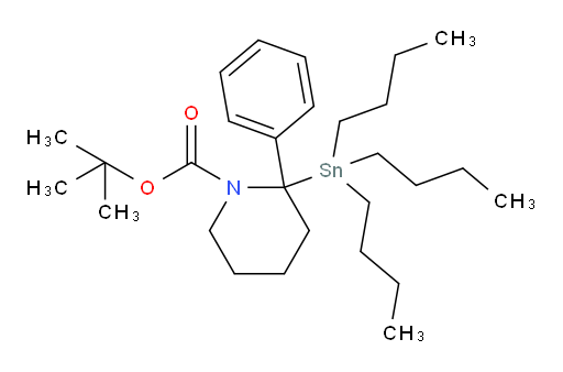 叔丁基 2-苯基-2-(三丁基锡基)哌啶-1-甲酸酯