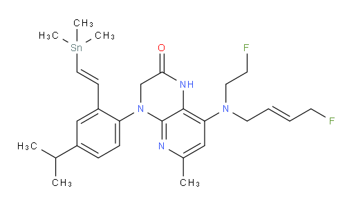 8-(((E)-4-氟丁-2-烯-1-基)(2-氟乙基)氨基)-4-(4-异丙基-2-((E)-2-(三甲基锡基)乙烯基)苯基)-6-甲基-3,4-二氢吡啶并[2,3-b]吡嗪-2(1H)-酮