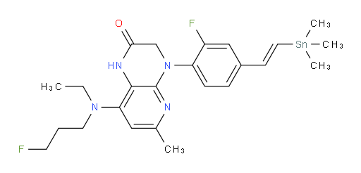 (E)-8-(乙基(3-氟丙基)氨基)-4-(2-氟-4-(2-(三甲基锡基)乙烯基)苯基)-6-甲基-3,4-二氢吡啶并[2,3-b]吡嗪-2(1H)-酮