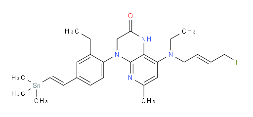 8-(乙基((E)-4-氟丁-2-烯-1-基)氨基)-4-(2-乙基-4-((E)-2-(三甲基锡基)乙烯基)苯基)-6-甲基-3,4-二氢吡啶并[2,3-b]吡嗪-2(1H)-酮