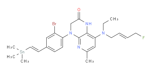 4-(2-溴-4-((E)-2-(三甲基锡基)乙烯基)苯基)-8-(乙基((E)-4-氟丁-2-烯-1-基)氨基)-6-甲基-3,4-二氢吡啶并[2,3-b]吡嗪-2(1H)-酮