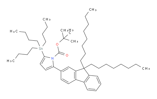 叔丁基 2-(9,9-二辛基-9H-芴-2-基)-5-(三丁基锡基)-1H-吡咯-1-甲酸酯