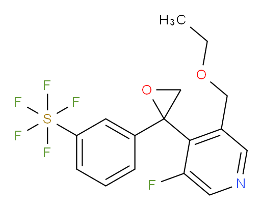 3-(2-(3-(ethoxymethyl)-5-fluoropyridin-4-yl)oxiran-2-yl)(pentafluoromercapto)benzene