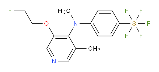 4-((3-(2-fluoroethoxy)-5-methylpyridin-4-yl)(methyl)amino)(pentafluoromercapto)benzene