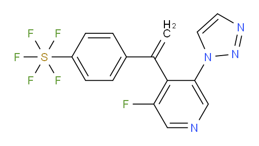 4-(1-(3-fluoro-5-(1H-1,2,3-triazol-1-yl)pyridin-4-yl)vinyl)(pentafluoromercapto)benzene