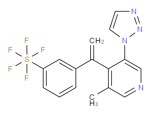 3-(1-(3-methyl-5-(1H-1,2,3-triazol-1-yl)pyridin-4-yl)vinyl)(pentafluoromercapto)benzene