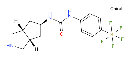 1-(4-(pentafluoromercapto)phenyl)-3-((3aR,5s,6aS)-octahydrocyclopenta[c]pyrrol-5-yl)urea