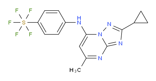 [4-[[2-Cyclopropyl-5-methyl[1,2,4]triazolo[1,5-a]pyrimidin-7-yl]amino]phenyl]sulfur pentafluoride