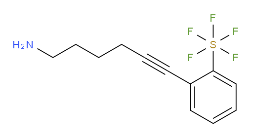 2-(6-aminohex-1-yn-1-yl)(pentafluoromercapto)benzene