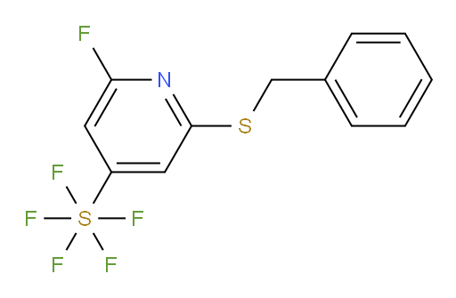 2-(benzylthio)-6-fluoropyridine-4-ylsulfur pentafluoride
