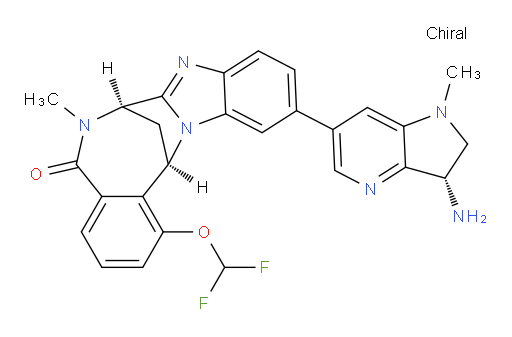 (7R,14R)-11-[(3S)-3-amino-2,3-dihydro-1-methyl-1H-pyrrolo[3,2-b]pyridin-6-yl]-1-(difluoromethoxy)-6,7-dihydro-6-methyl-7,14-Methanobenzimidazo[1,2-b][2,5]benzodiazocin-5(14H)--one