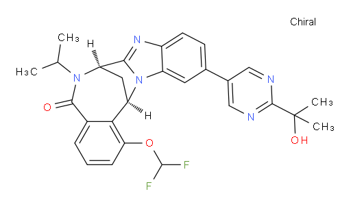 (7R,14R)-1-(difluoromethoxy)-6,7-dihydro-11-[2-(1-hydroxy-1-methylethyl)-pyrimidin-5-yl]-6-(1-methylethyl)-7,14-Methanobenzimidazo[1,2-b][2,5]benzodiazocin-5(14H)--one