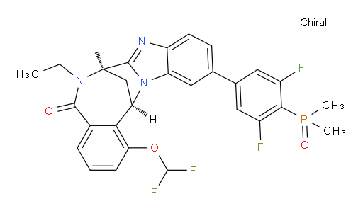 (7R,14R)-1-(difluoromethoxy)-11-[4-(dimethylphosphinyl)-3,5-difluorophenyl]-6-ethyl-6,7-dihydro-7,14-Methanobenzimidazo[1,2-b][2,5]benzodiazocin-5(14H)--one