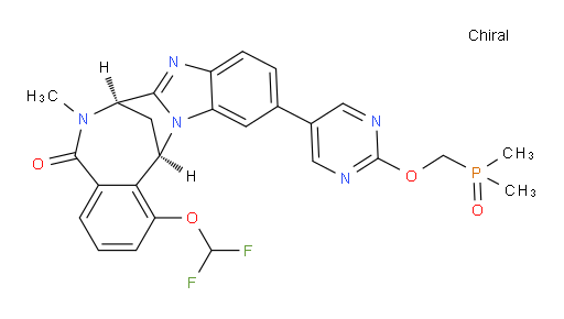 (7R,14R)-1-(difluoromethoxy)-11-[2-[(dimethylphosphinyl)methoxy]pyrimidin-5-yl]-6,7-dihydro-6-methyl-7,14-Methanobenzimidazo[1,2-b][2,5]benzodiazocin-5(14H)--one