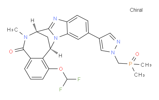 (7R,14R)-1-(difluoromethoxy)-11-[1-[(dimethylphosphinyl)methyl]pyrazol-4-yl]-6,7-dihydro-6-methyl-7,14-Methanobenzimidazo[1,2-b][2,5]benzodiazocin-5(14H)--one