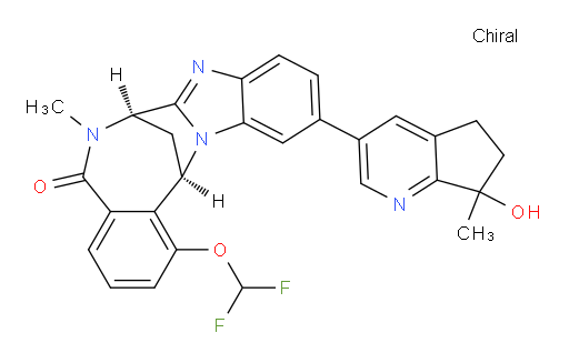(7R,14R)-1-(difluoromethoxy)-11-(6,7-dihydro-7-hydroxy-7-methyl-5H-cyclopenta[b]pyridin-3-yl)-6,7-dihydro-6-methyl-7,14-Methanobenzimidazo[1,2-b][2,5]benzodiazocin-5(14H)--one