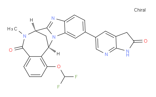 (7R,14R)-1-(difluoromethoxy)-11-(2,3-dihydro-2-oxo-1H-pyrrolo[2,3-b]pyridin-5-yl)-6,7-dihydro-6-methyl-7,14-Methanobenzimidazo[1,2-b][2,5]benzodiazocin-5(14H)--one