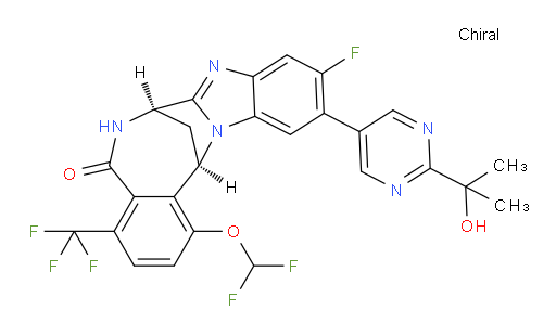 (7R,14R)-1-(difluoromethoxy)-10-fluoro-6,7-dihydro-11-[2-(1-hydroxy-1-methylethyl)-pyrimidin-5-yl]-4-(trifluoromethyl)-7,14-Methanobenzimidazo[1,2-b][2,5]benzodiazocin-5(14H)--one