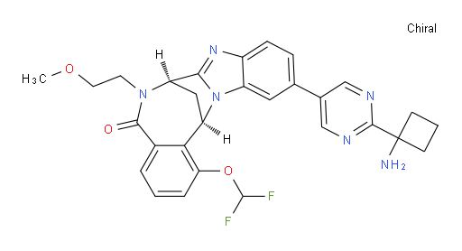 (7R,14R)-11-(2-(1-aminocyclobutyl)pyrimidin-5-yl)-1-(difluoromethoxy)-6-(2-methoxyethyl)-6,7-dihydro-7,14-methanobenzo[f]benzo[4,5]imidazo[1,2-a][1,4]diazocin-5(14H)-one