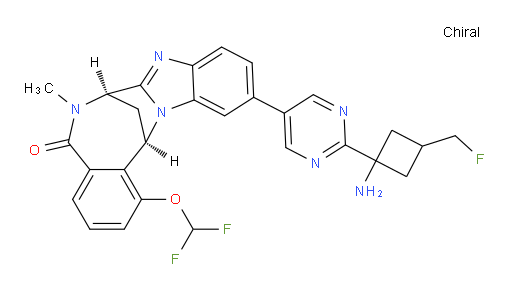 (7R,14R)-11-(2-(1-amino-3-(fluoromethyl)cyclobutyl)pyrimidin-5-yl)-1-(difluoromethoxy)-6-methyl-6,7-dihydro-7,14-methanobenzo[f]benzo[4,5]imidazo[1,2-a][1,4]diazocin-5(14H)-one