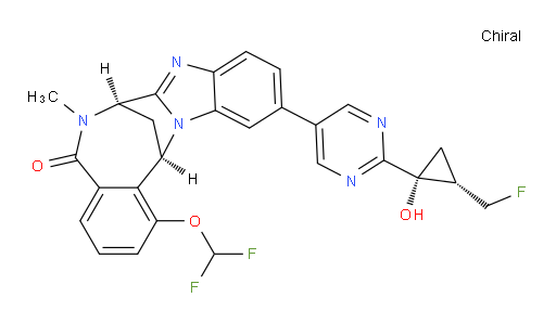 (7R,14R)-1-(difluoromethoxy)-11-(2-((1R,2S)-2-(fluoromethyl)-1-hydroxycyclopropyl)pyrimidin-5-yl)-6-methyl-6,7-dihydro-7,14-methanobenzo[f]benzo[4,5]imidazo[1,2-a][1,4]diazocin-5(14H)-one