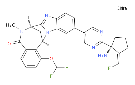 (7R,14R)-11-(2-((R,Z)-1-amino-2-(fluoromethylene)cyclopentyl)pyrimidin-5-yl)-1-(difluoromethoxy)-6-methyl-6,7-dihydro-7,14-methanobenzo[f]benzo[4,5]imidazo[1,2-a][1,4]diazocin-5(14H)-one