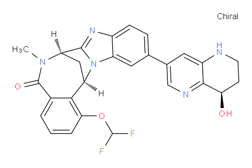 (7R,14R)-1-(difluoromethoxy)-11-((R)-8-hydroxy-5,6,7,8-tetrahydro-1,5-naphthyridin-3-yl)-6-methyl-6,7-dihydro-7,14-methanobenzo[f]benzo[4,5]imidazo[1,2-a][1,4]diazocin-5(14H)-one