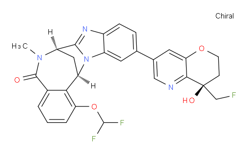 (7R,14R)-1-(difluoromethoxy)-11-((R)-4-(fluoromethyl)-4-hydroxy-3,4-dihydro-2H-pyrano[3,2-b]pyridin-7-yl)-6-methyl-6,7-dihydro-7,14-methanobenzo[f]benzo[4,5]imidazo[1,2-a][1,4]diazocin-5(14H)-one