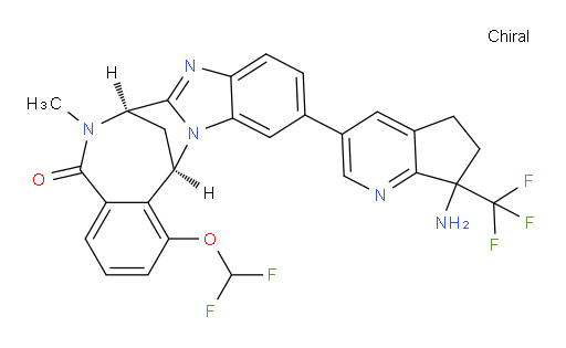 (7R,14R)-11-[7-amino-6,7-dihydro-7-(trifluoromethyl)-5H-cyclopenta[b]pyridin-3-yl]-1-(difluoromethoxy)-6,7-dihydro-6-methyl-7,14-Methanobenzimidazo[1,2-b][2,5]benzodiazocin-5(14H)--one