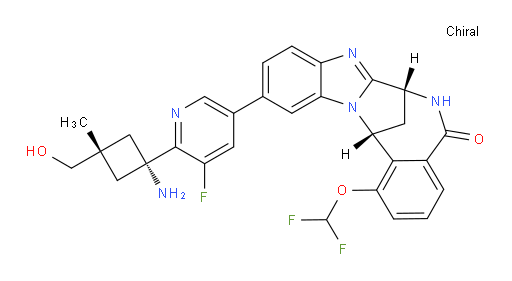 (7R,14R)-11-[6-[cis-1-amino-3-(hydroxymethyl)-3-methylcyclobutyl]-5-fluoropyridin-3-yl]-1-(difluoromethoxy)-6,7-dihydro-7,14-Methanobenzimidazo[1,2-b][2,5]benzodiazocin-5(14H)--one