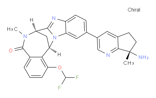(7R,14R)-11-[(7S)-7-amino-6,7-dihydro-7-methyl-5H-cyclopenta[b]pyridin-3-yl]-1-(difluoromethoxy)-6,7-dihydro-6-methyl-7,14-Methanobenzimidazo[1,2-b][2,5]benzodiazocin-5(14H)--one